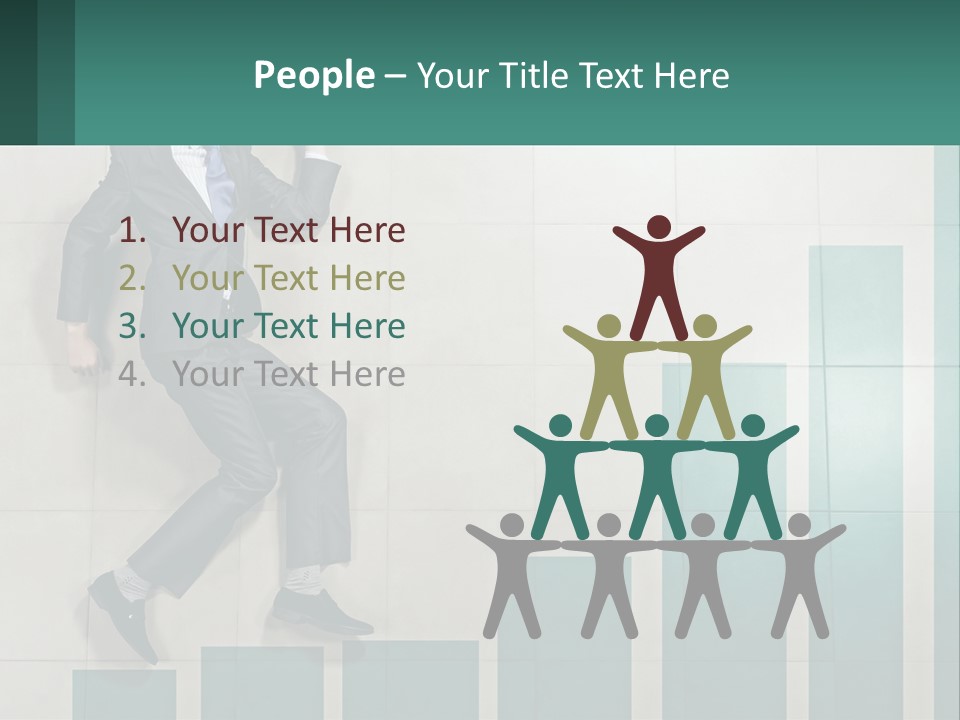 A Man In A Suit Jumping Up Into The Air PowerPoint Template