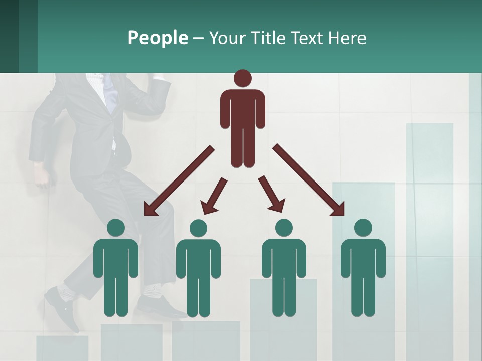 A Man In A Suit Jumping Up Into The Air PowerPoint Template