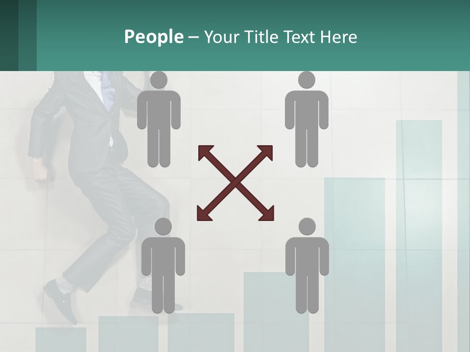 A Man In A Suit Jumping Up Into The Air PowerPoint Template