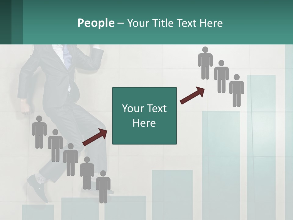 A Man In A Suit Jumping Up Into The Air PowerPoint Template