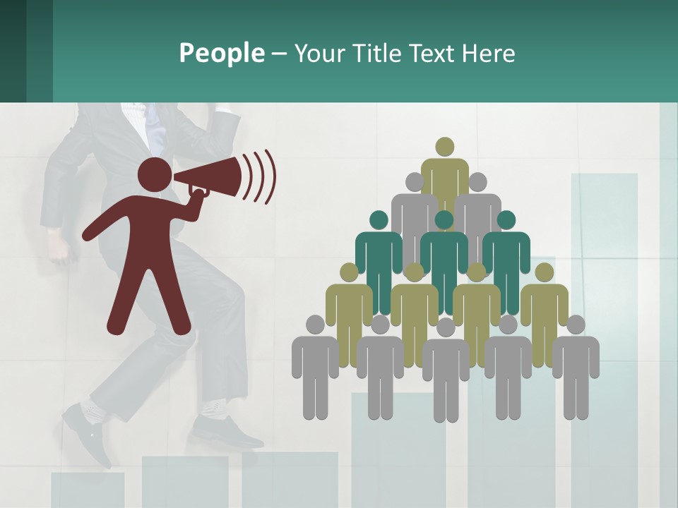 A Man In A Suit Jumping Up Into The Air PowerPoint Template