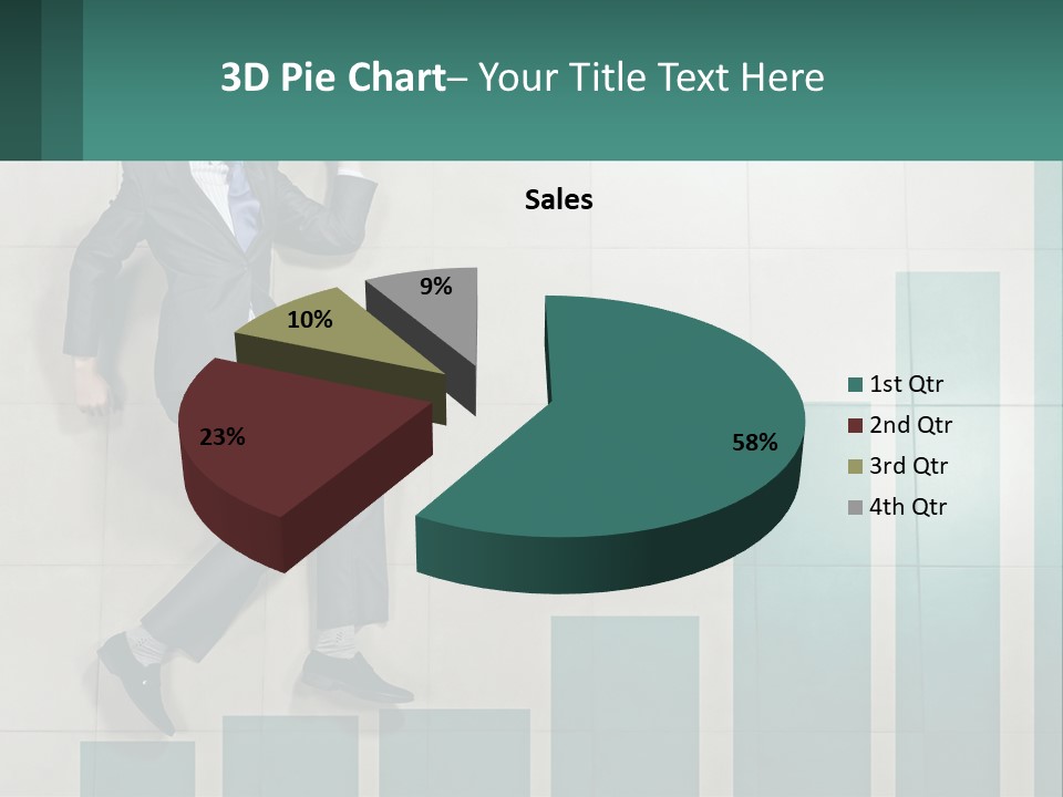 A Man In A Suit Jumping Up Into The Air PowerPoint Template