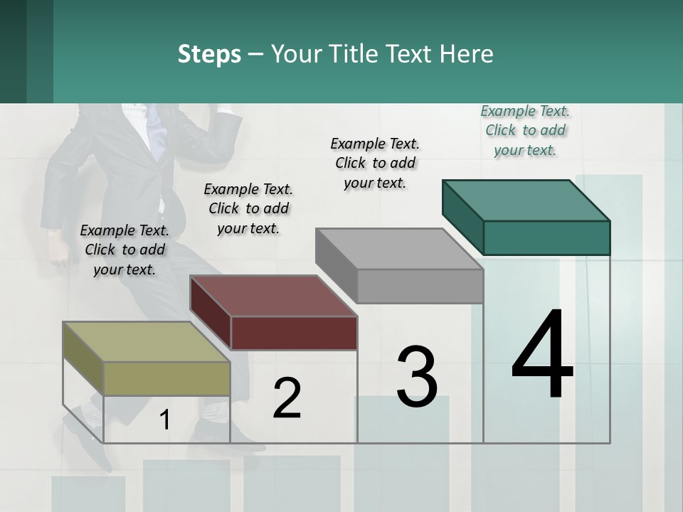 A Man In A Suit Jumping Up Into The Air PowerPoint Template