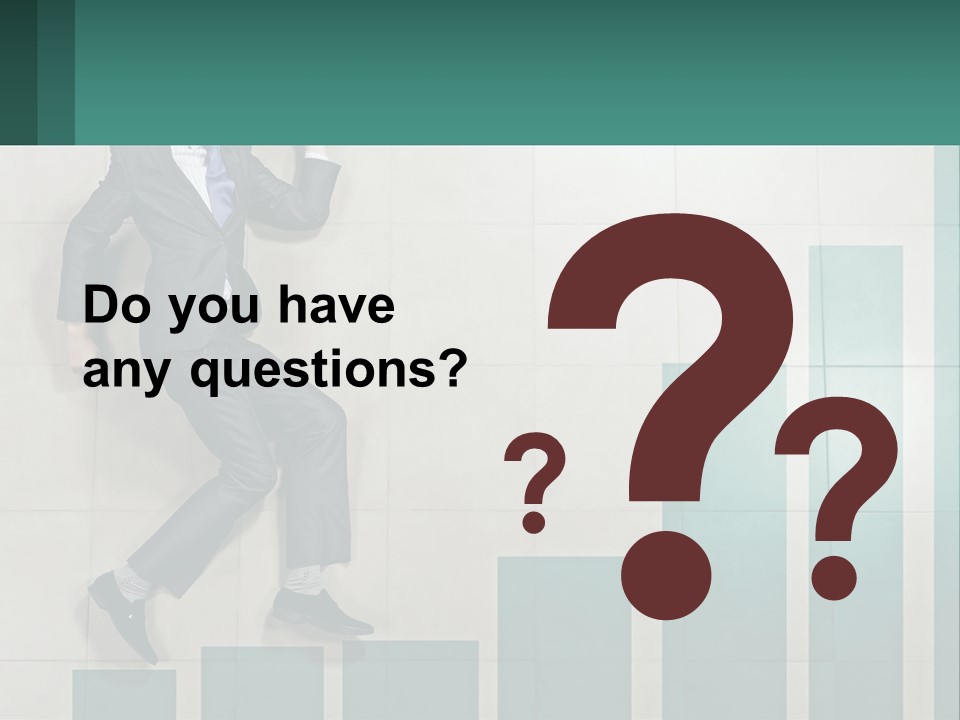 A Man In A Suit Jumping Up Into The Air PowerPoint Template