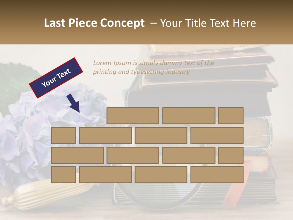 A Magnifying Glass Sitting On Top Of A Pile Of Books PowerPoint Template