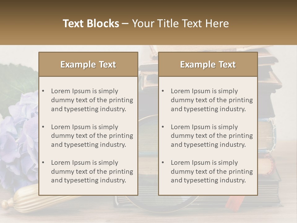A Magnifying Glass Sitting On Top Of A Pile Of Books PowerPoint Template