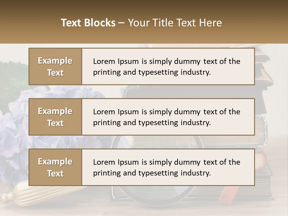 A Magnifying Glass Sitting On Top Of A Pile Of Books PowerPoint Template