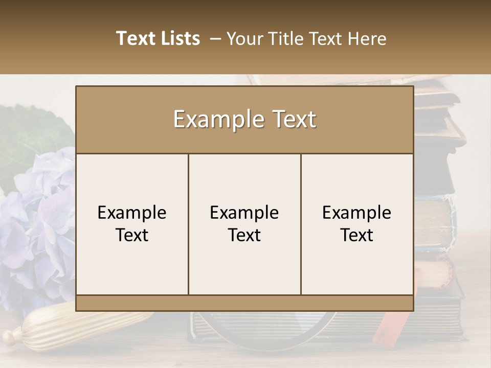 A Magnifying Glass Sitting On Top Of A Pile Of Books PowerPoint Template
