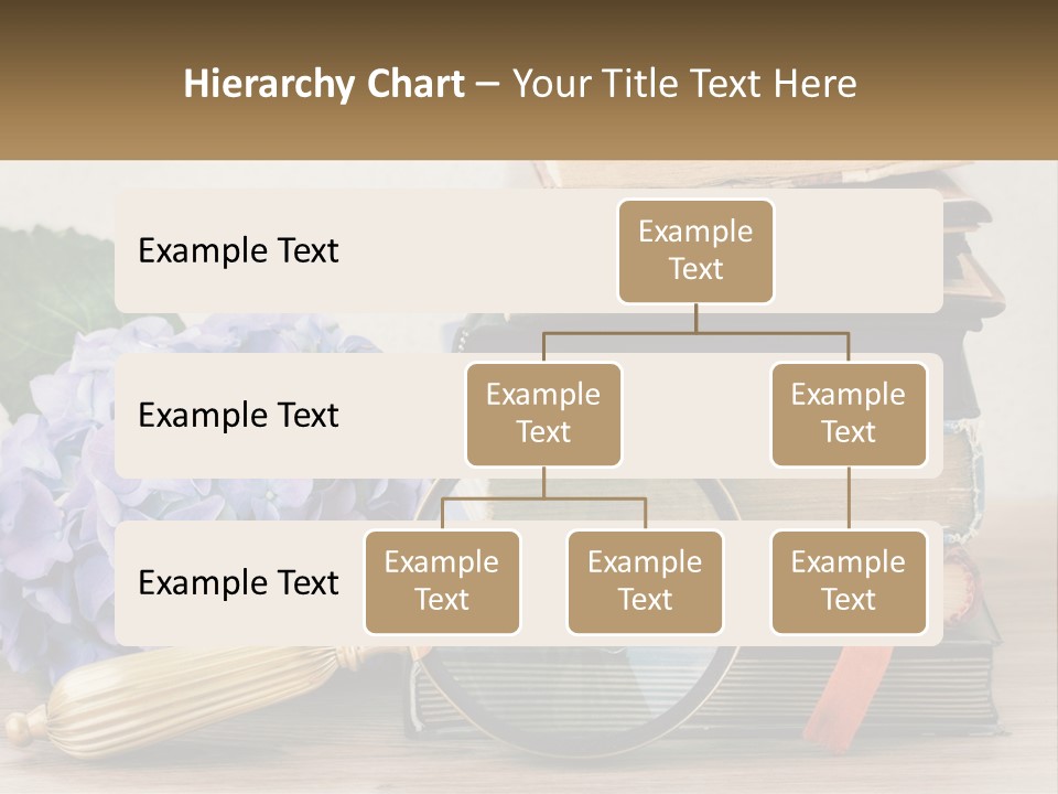 A Magnifying Glass Sitting On Top Of A Pile Of Books PowerPoint Template