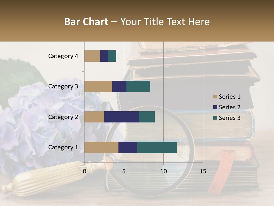 A Magnifying Glass Sitting On Top Of A Pile Of Books PowerPoint Template