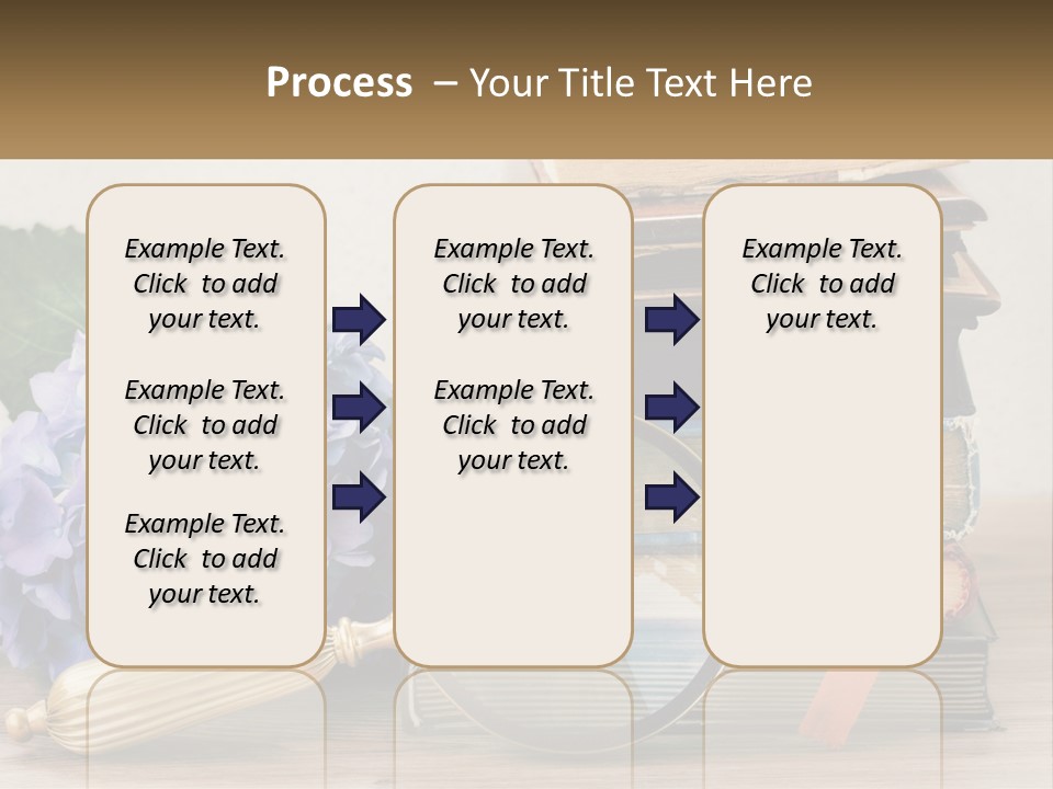 A Magnifying Glass Sitting On Top Of A Pile Of Books PowerPoint Template