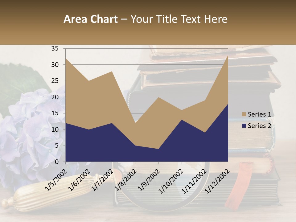 A Magnifying Glass Sitting On Top Of A Pile Of Books PowerPoint Template