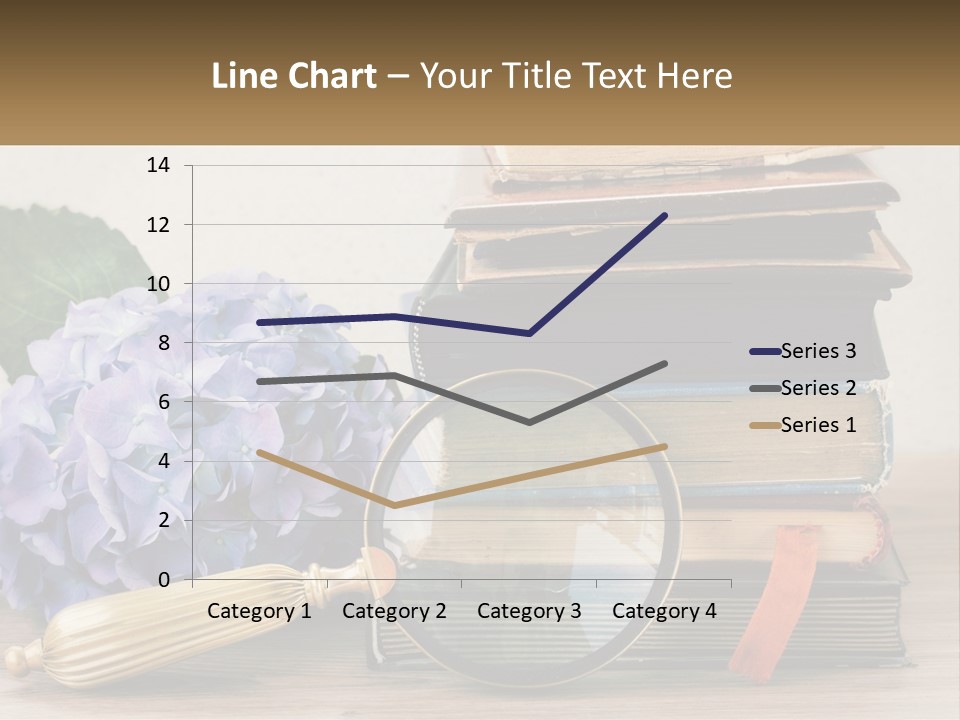 A Magnifying Glass Sitting On Top Of A Pile Of Books PowerPoint Template