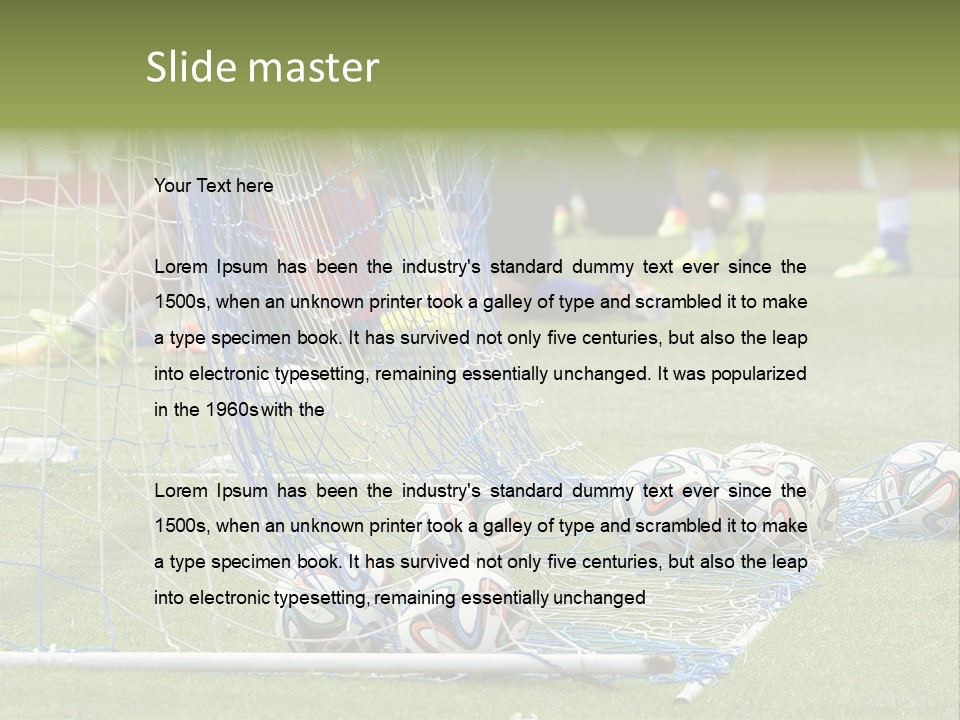 A Group Of Soccer Players Sitting On A Field PowerPoint Template