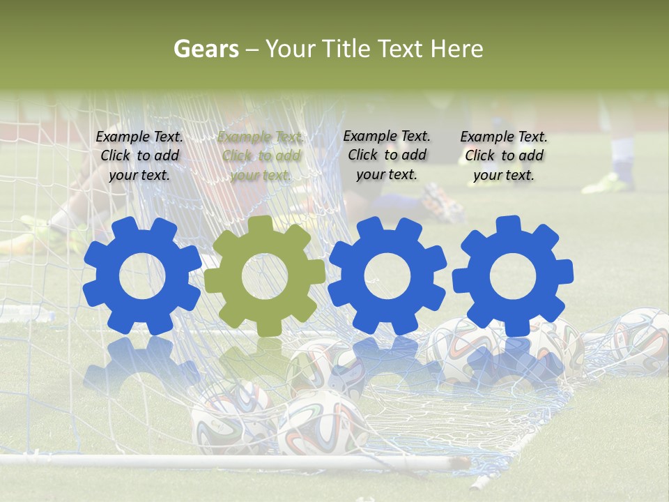 A Group Of Soccer Players Sitting On A Field PowerPoint Template