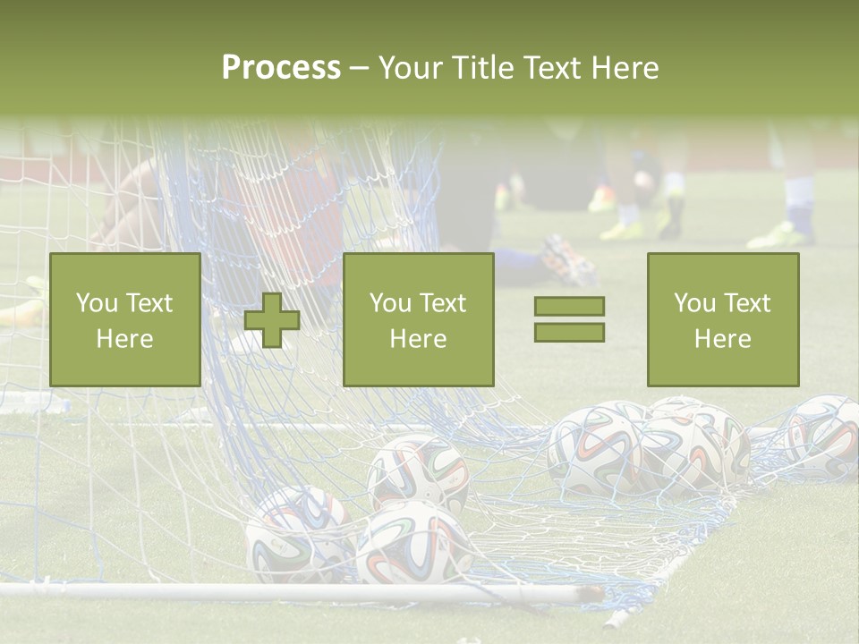 A Group Of Soccer Players Sitting On A Field PowerPoint Template