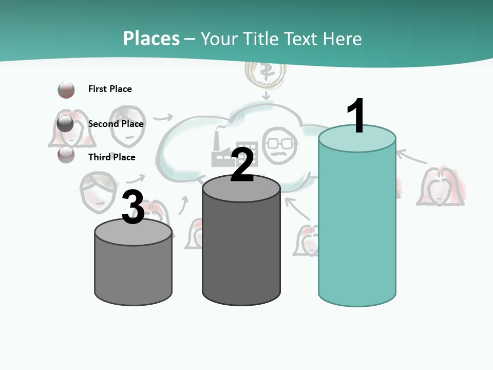 A Group Of People Connected To A Cloud PowerPoint Template