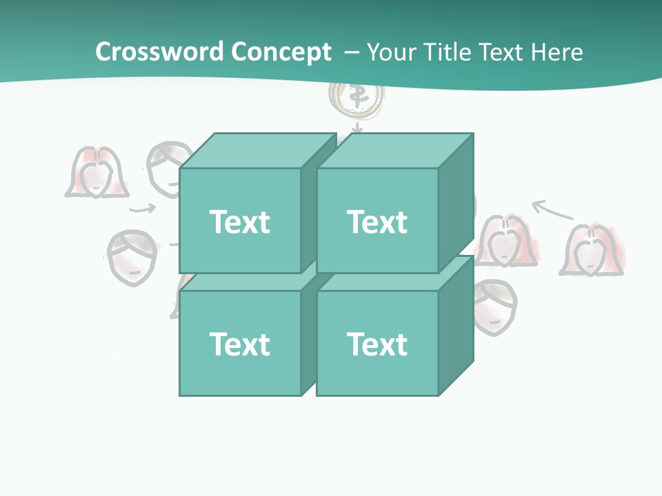 A Group Of People Connected To A Cloud PowerPoint Template