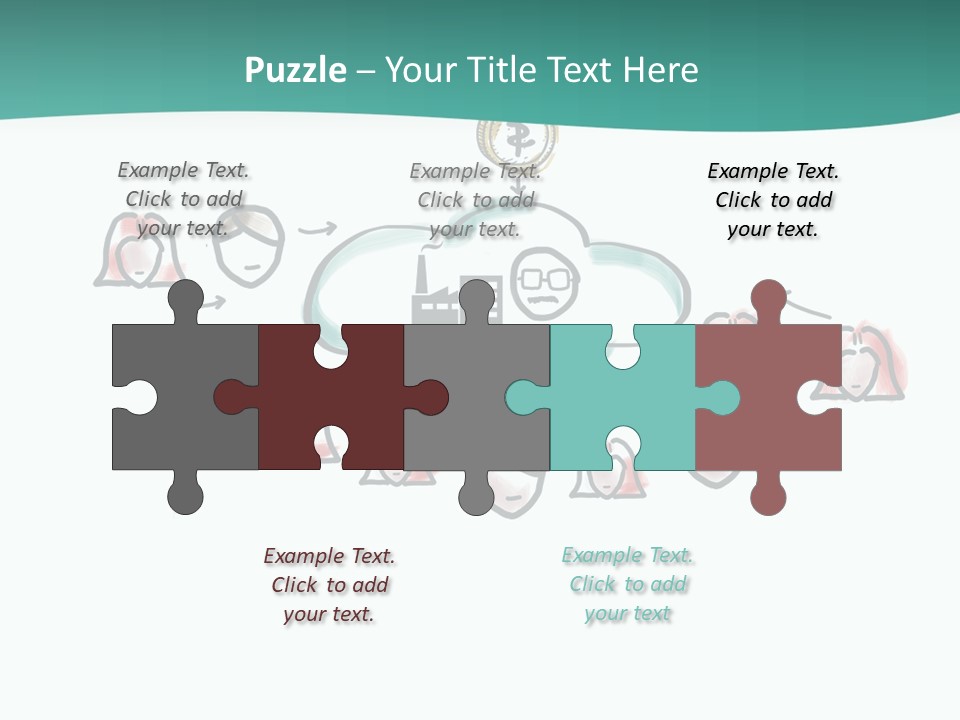 A Group Of People Connected To A Cloud PowerPoint Template
