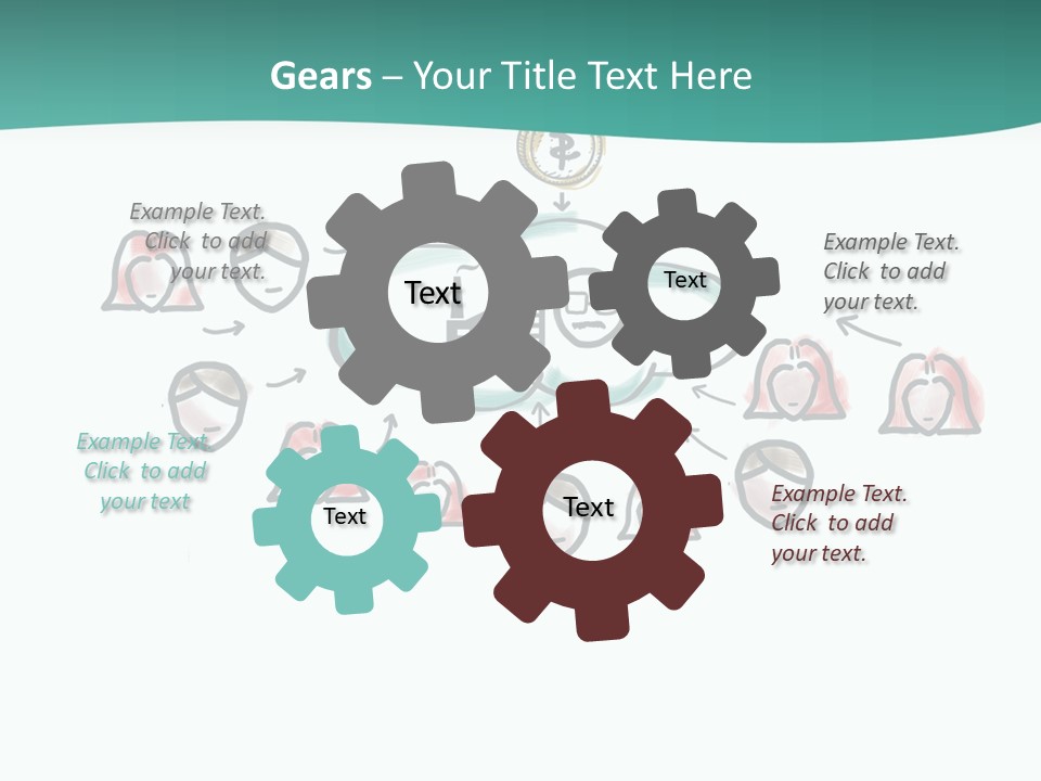 A Group Of People Connected To A Cloud PowerPoint Template