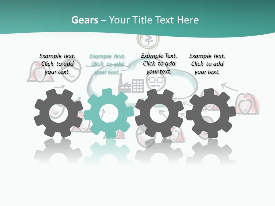 A Group Of People Connected To A Cloud PowerPoint Template