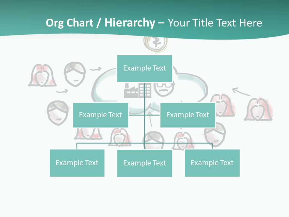A Group Of People Connected To A Cloud PowerPoint Template
