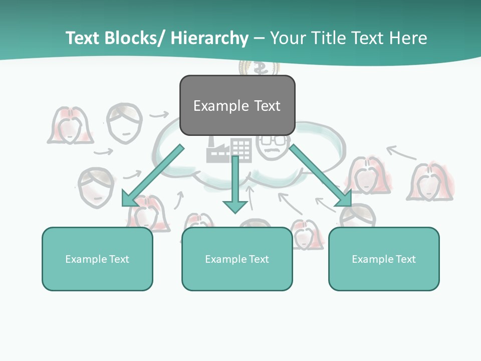 A Group Of People Connected To A Cloud PowerPoint Template