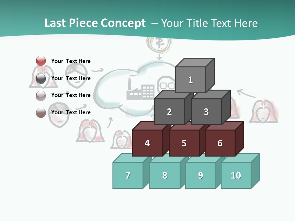 A Group Of People Connected To A Cloud PowerPoint Template