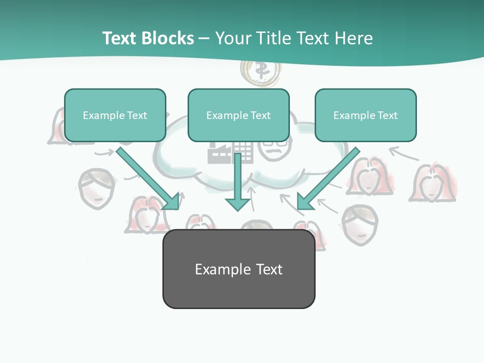 A Group Of People Connected To A Cloud PowerPoint Template