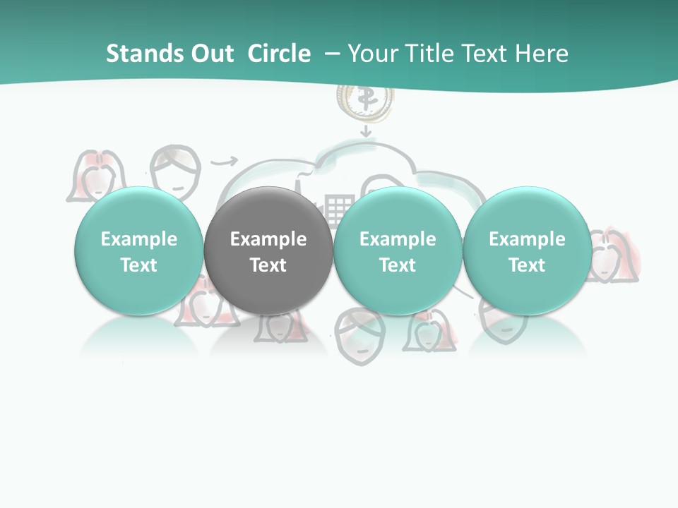 A Group Of People Connected To A Cloud PowerPoint Template