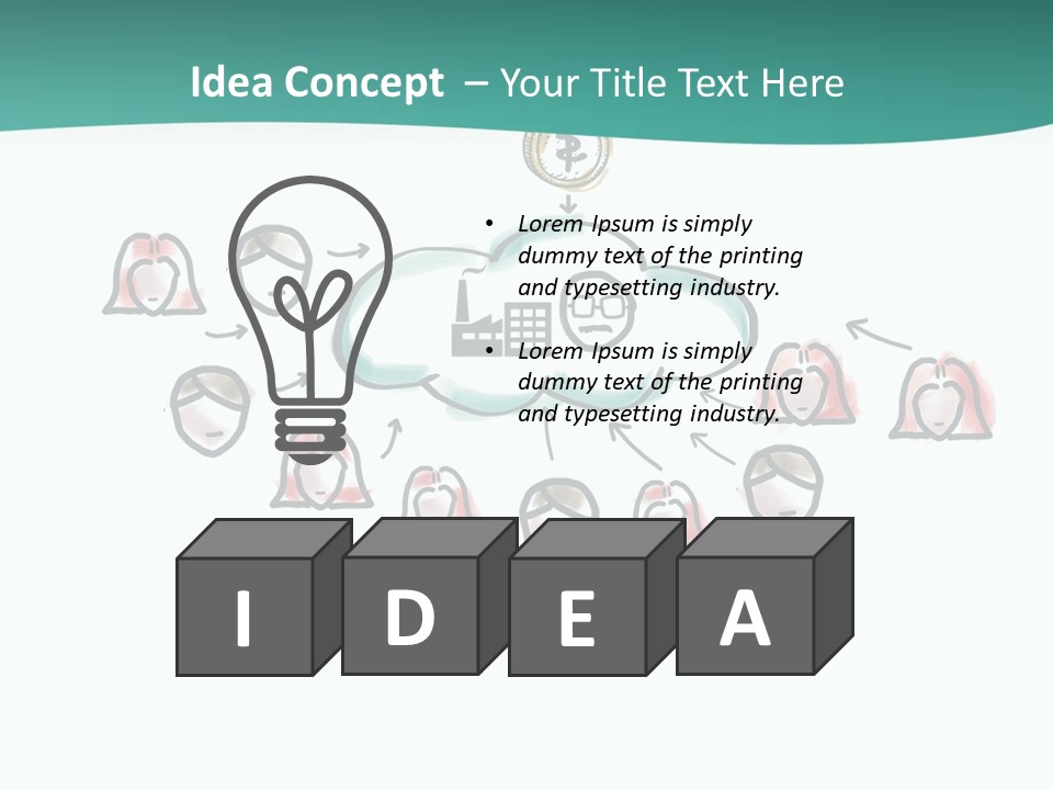 A Group Of People Connected To A Cloud PowerPoint Template