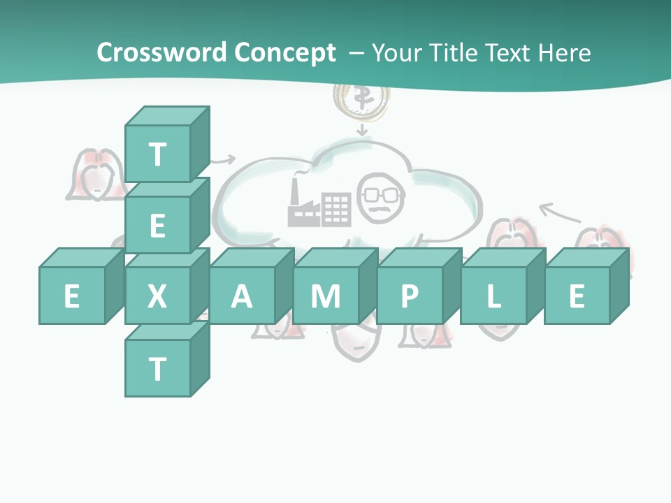 A Group Of People Connected To A Cloud PowerPoint Template