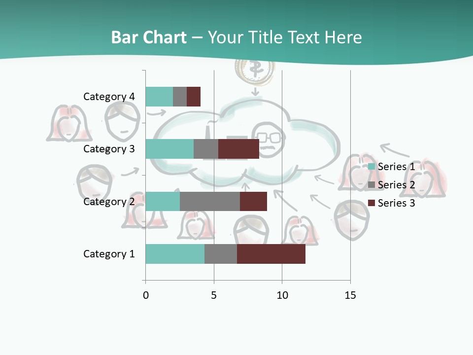 A Group Of People Connected To A Cloud PowerPoint Template