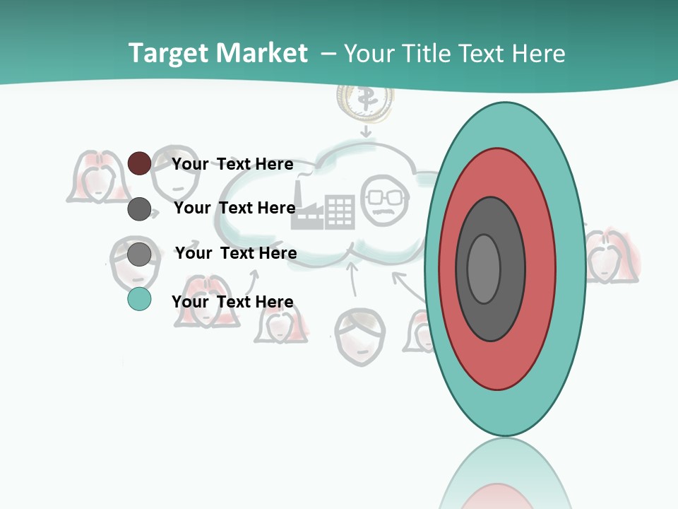 A Group Of People Connected To A Cloud PowerPoint Template