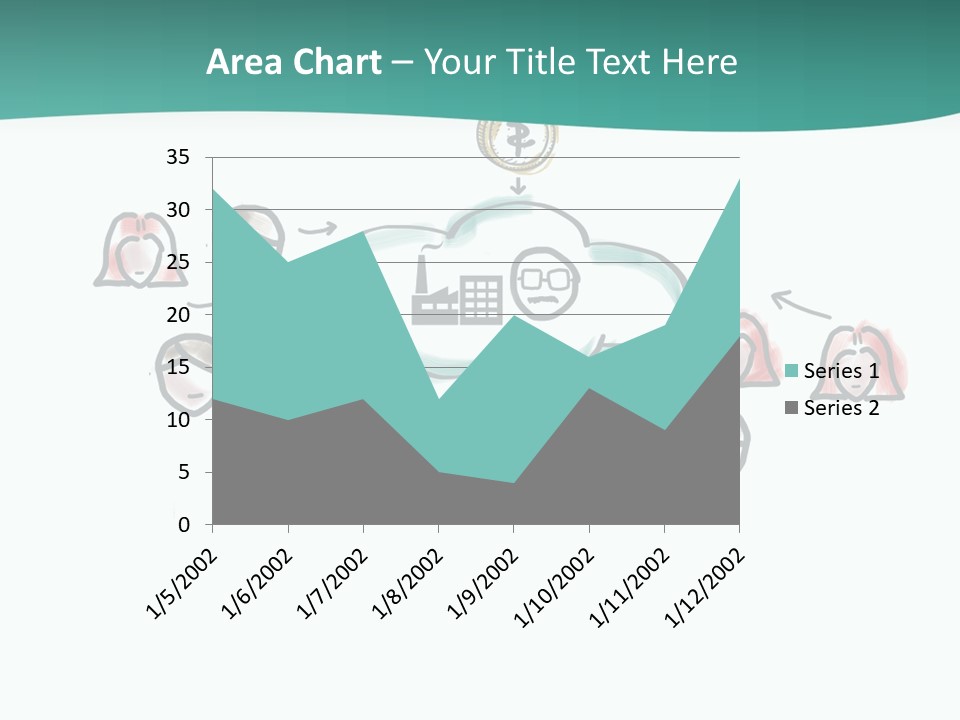 A Group Of People Connected To A Cloud PowerPoint Template