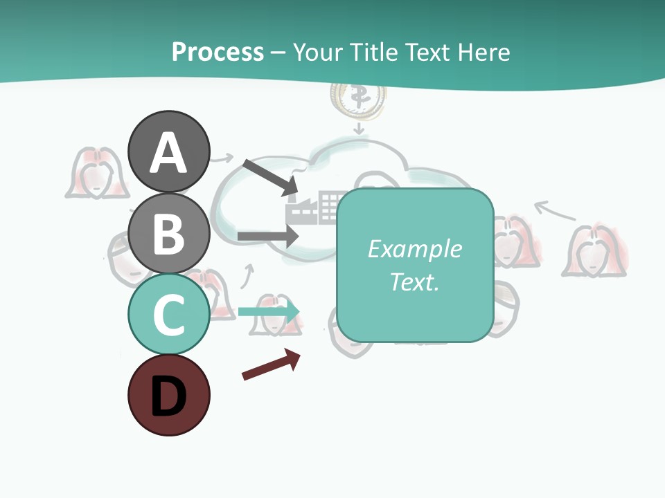 A Group Of People Connected To A Cloud PowerPoint Template