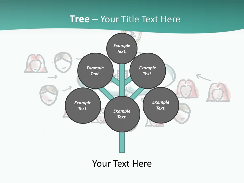 A Group Of People Connected To A Cloud PowerPoint Template