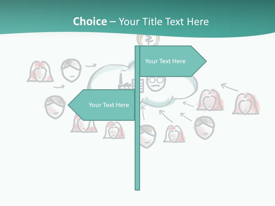A Group Of People Connected To A Cloud PowerPoint Template