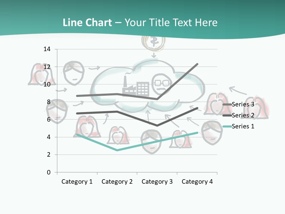 A Group Of People Connected To A Cloud PowerPoint Template
