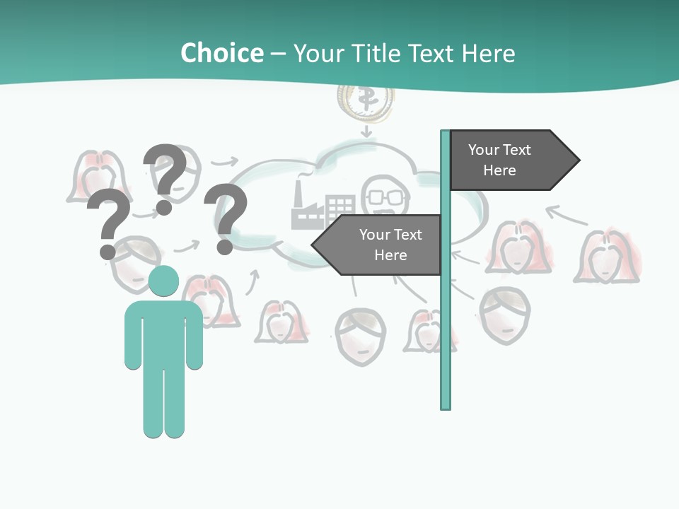 A Group Of People Connected To A Cloud PowerPoint Template