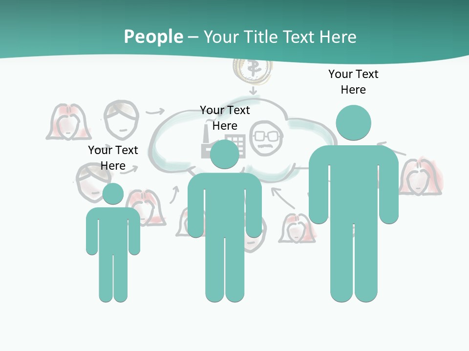 A Group Of People Connected To A Cloud PowerPoint Template