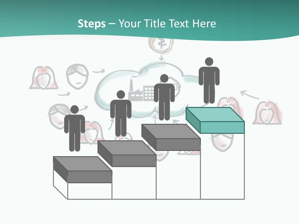 A Group Of People Connected To A Cloud PowerPoint Template