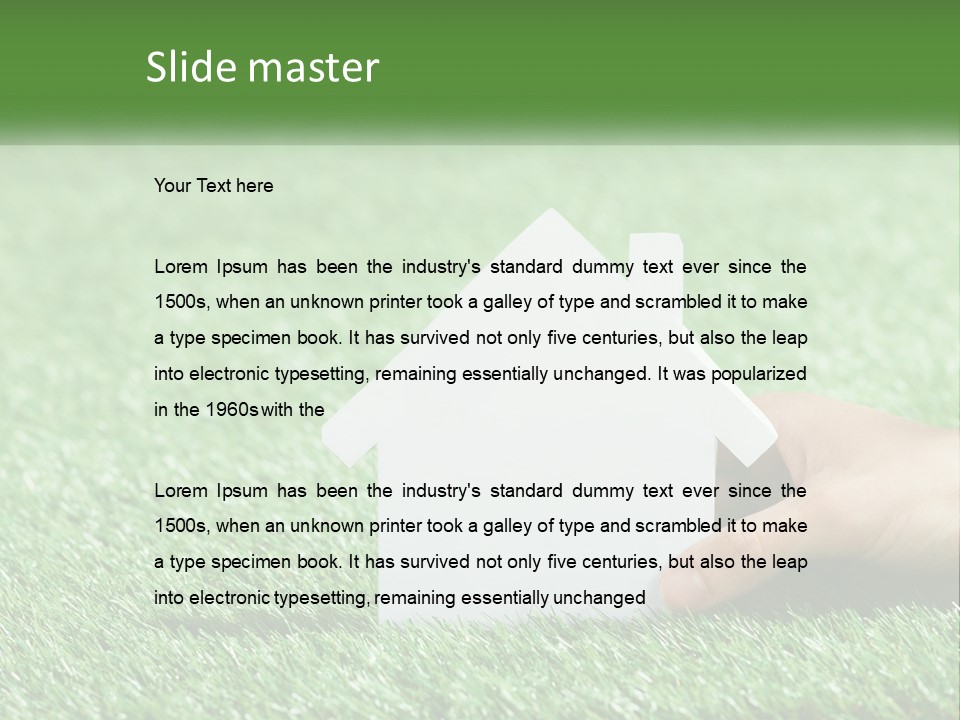 A Person Holding A Paper House In Their Hand PowerPoint Template