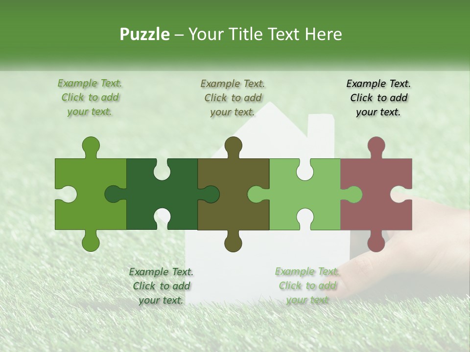 A Person Holding A Paper House In Their Hand PowerPoint Template