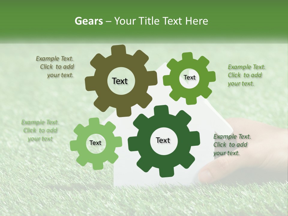 A Person Holding A Paper House In Their Hand PowerPoint Template