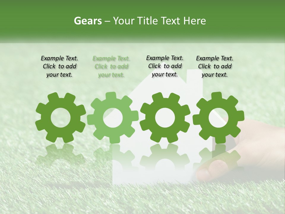 A Person Holding A Paper House In Their Hand PowerPoint Template