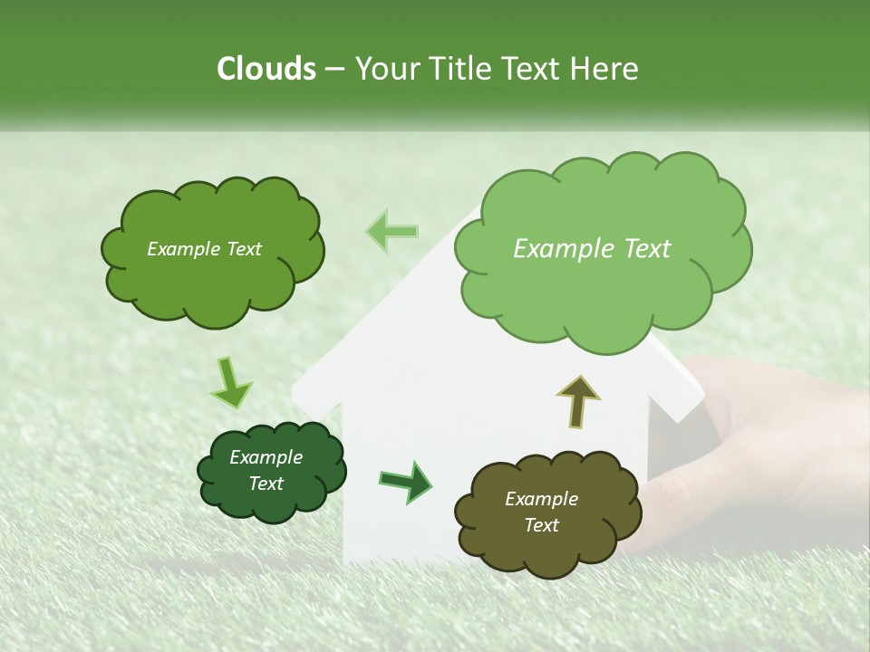 A Person Holding A Paper House In Their Hand PowerPoint Template
