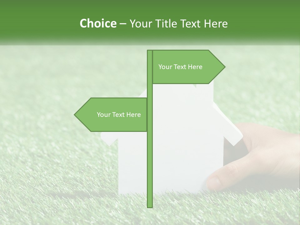 A Person Holding A Paper House In Their Hand PowerPoint Template