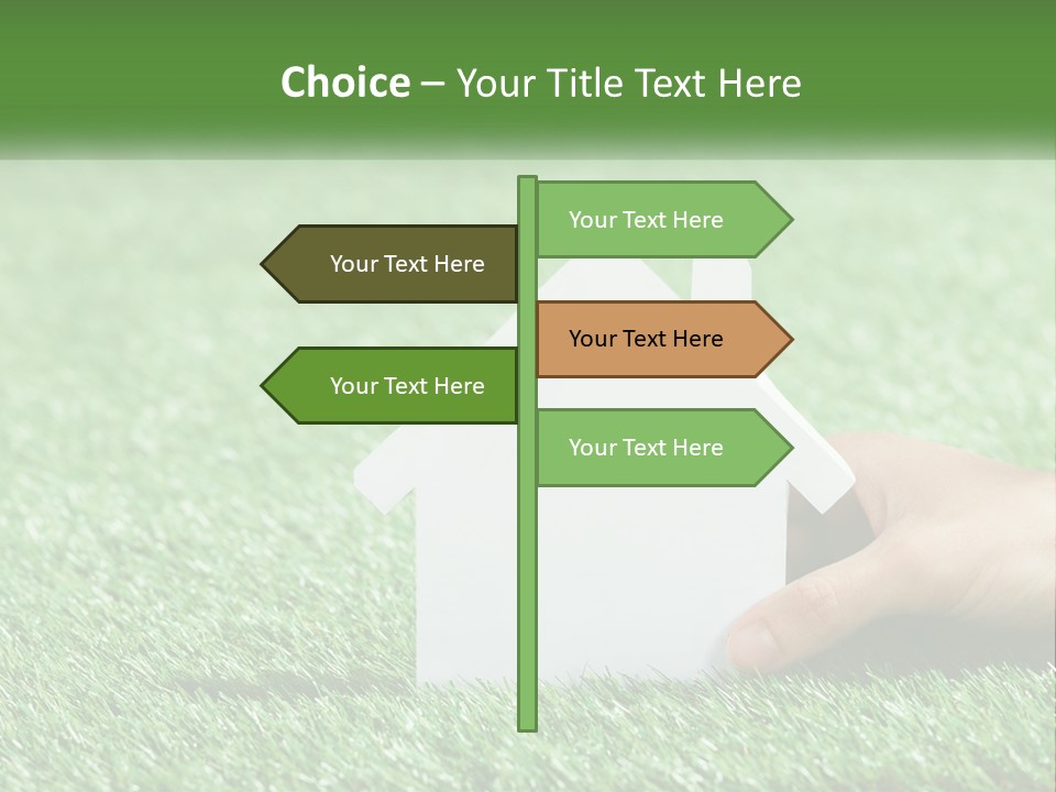 A Person Holding A Paper House In Their Hand PowerPoint Template