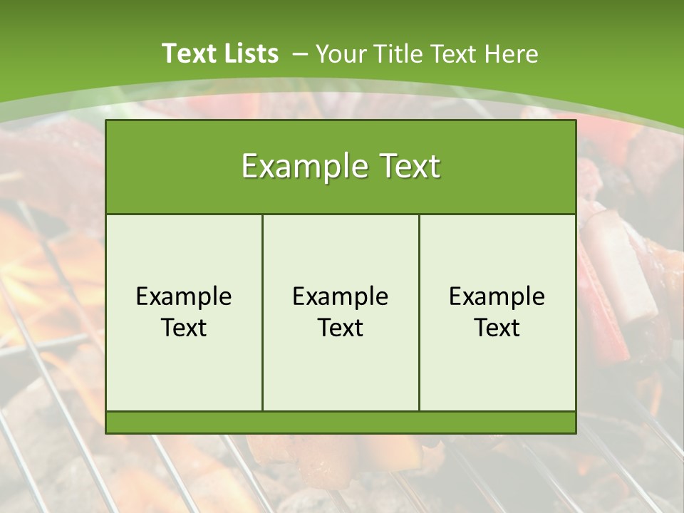 A Bbq Grill With Meat And Vegetables On It PowerPoint Template